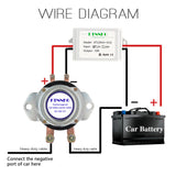 KTNNKG 12V Remote Car Battery Switch Disconnect Switch Electromagnetic Solenoid Valve Terminal