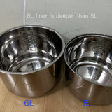 6L Replacement Liner Stainless Steel Inner Pot For MLGB 6L Black Garlic Fermenter Machine,SUS304 Steel Non Stick Coating