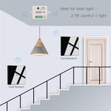 KTNNKG Remote Switches for Lights, Wireless Electrical Switch, 1 Receiver and 2 Remote Control