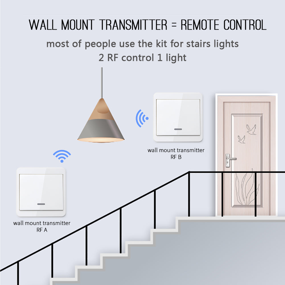 KTNNKG Waterproof Remote Control Power Switch with 30amps Remote Relay  Receiver,Outdoor Weatherproof Smart Switch,ac 90-250V