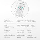 KTNNKG Wireless Smart Home Light Switch Kit,30M Remote Control,2 Transmitters 1 Receiver