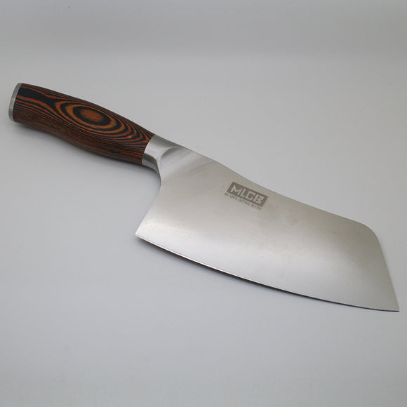 MLGB 7.5 inch Chinese Cleaver Knife - HC German Stainless Steel with Pakkawood Handle