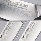 Engraved Knives- Customized Logo Laser Printing-Japanese Damascus Steel Chefs Knife,8Inch